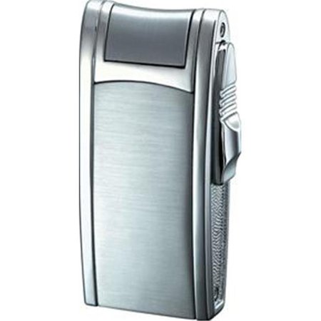 PERFECTPITCH Cole Silver Brushed and Polished Torch Flame Lighter PE600299